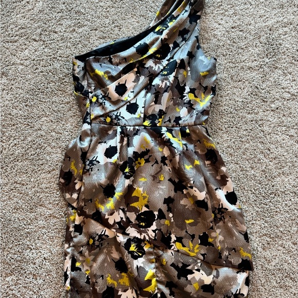 Max & Cleo One Shoulder Cocktail Dress floral abstract print size 8 - Picture 6 of 10